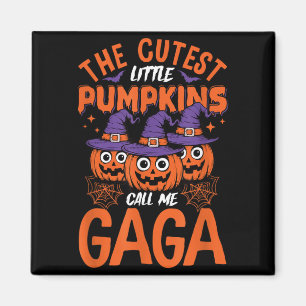 Halloween Pumpkin Gaga Cute Spooky Witch Hat Magnet