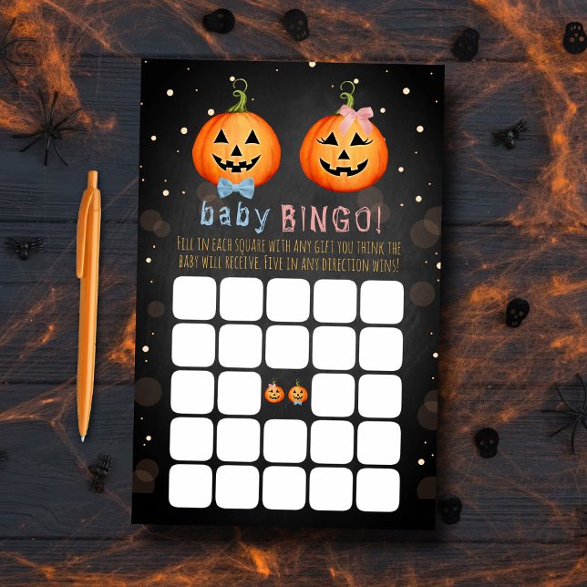Halloween Pumpkin Gender Reveal Party Bingo (Creator Uploaded)