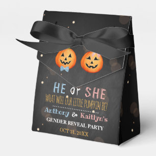 Halloween Pumpkin Gender Reveal Party Favour Box