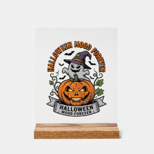 Halloween Pumpkin Ghost Vintage Engraving Shirt_1 Acrylic Sign