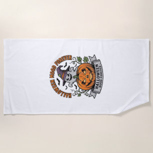 Halloween Pumpkin Ghost Vintage Engraving Shirt_1 Beach Towel