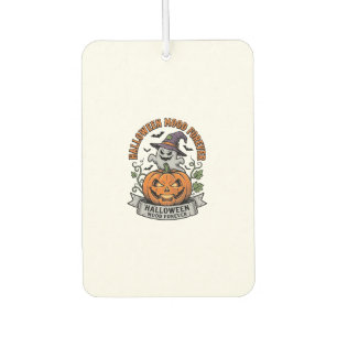 Halloween Pumpkin Ghost Vintage Engraving Shirt_1 Car Air Freshener