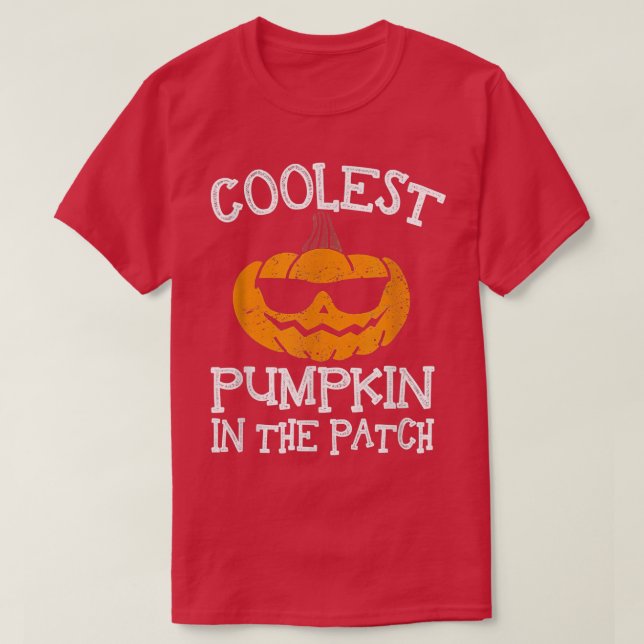 Halloween Pumpkin Glasses Coolest Pumpkin In The P T-Shirt (Design Front)