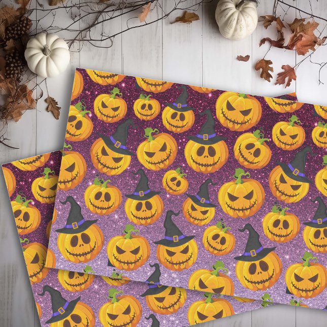 Halloween pumpkin glitter pattern  tissue paper (Creator Uploaded)
