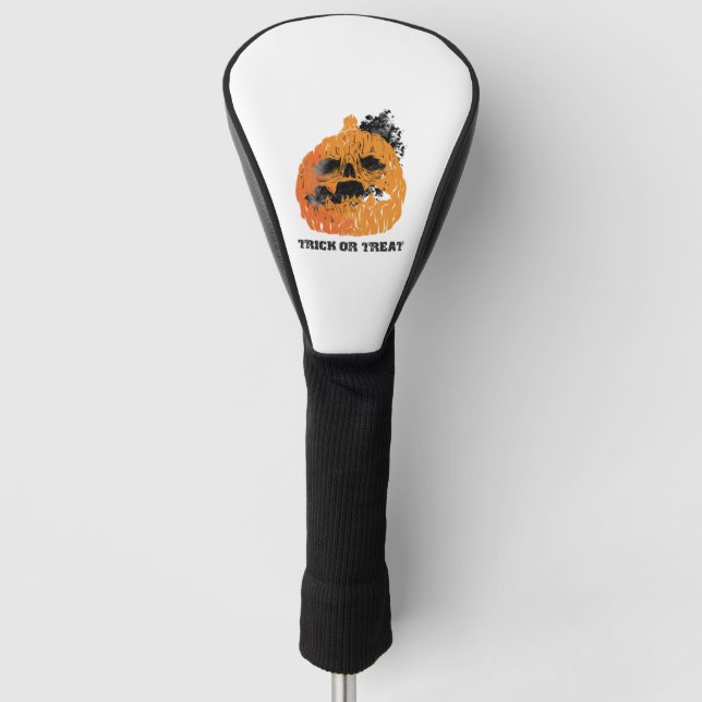 Halloween  pumpkin golf head cover (Front)