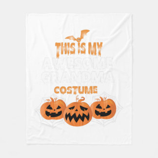 Halloween Pumpkin Grandmother Grandma Fleece Blanket