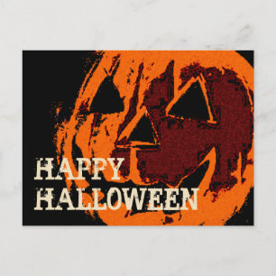 Halloween Pumpkin - grunge style + your ideas Postcard