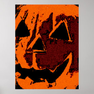 Halloween Pumpkin - grunge style + your ideas Poster