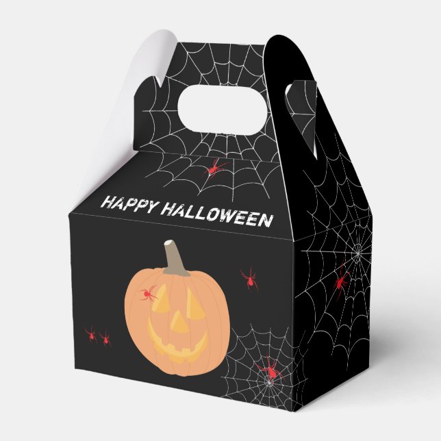 Halloween Pumpkin Halloween Party Favour Box (Front Side)