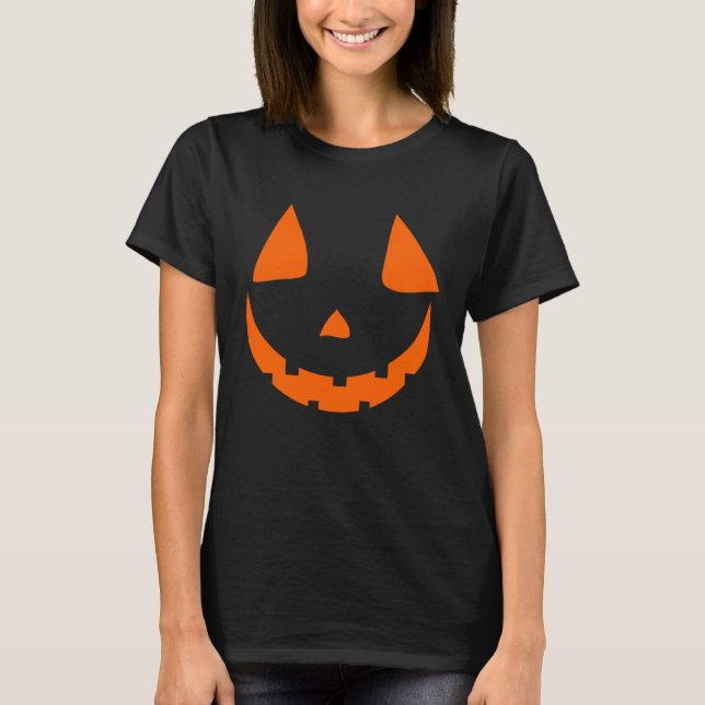 Halloween Pumpkin  Happy Face 2021 Women Men Kids T-Shirt (Front)