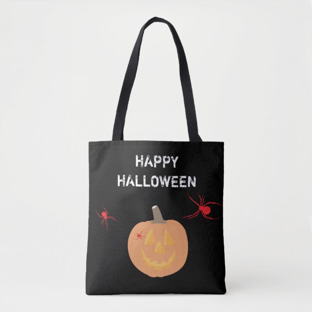 Halloween Pumpkin Happy Halloween Tote Bag (Front)