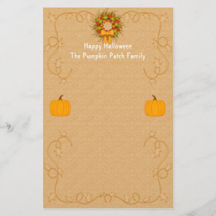 Halloween Pumpkin Harvest Stationery