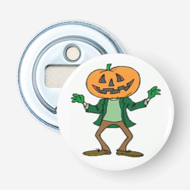 HALLOWEEN PUMPKIN HEAD BOTTLE OPENER (Front)
