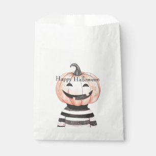 Halloween Pumpkin Head in T Shirt Favour Bags
