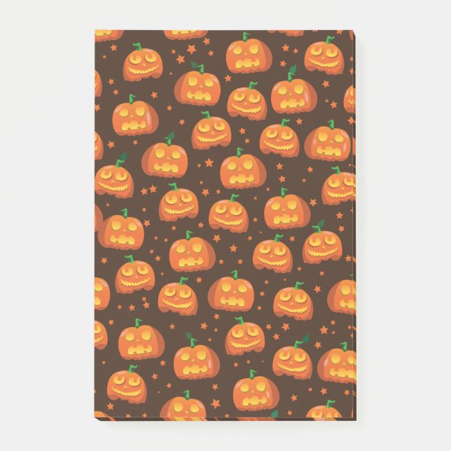 Halloween Pumpkin head pattern. Post-it Notes (Front)
