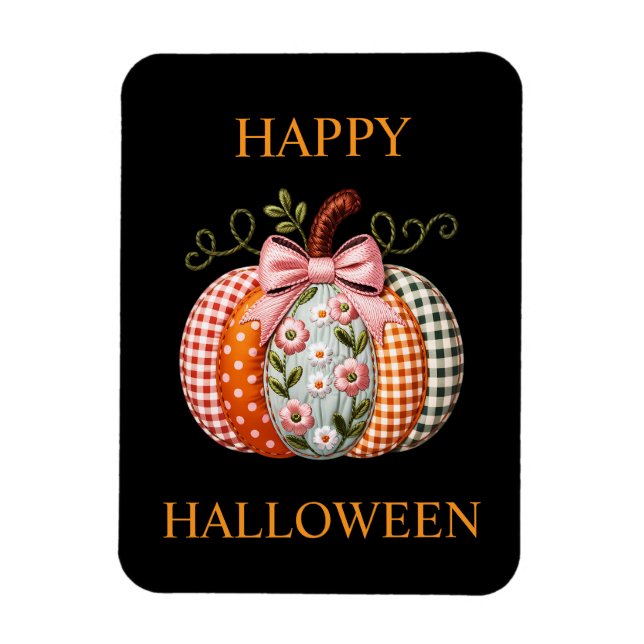 Halloween Pumpkin Holiday Magnet (Vertical)