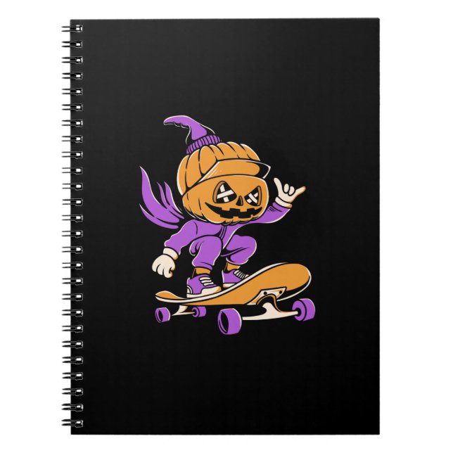 halloween_pumpkin_illustration_15 notebook (Front)