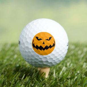 Halloween Pumpkin Jack-o-Lantern  Golf Balls