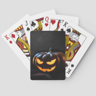 Halloween Pumpkin Jack-O-Lantern Spooky Playing Cards
