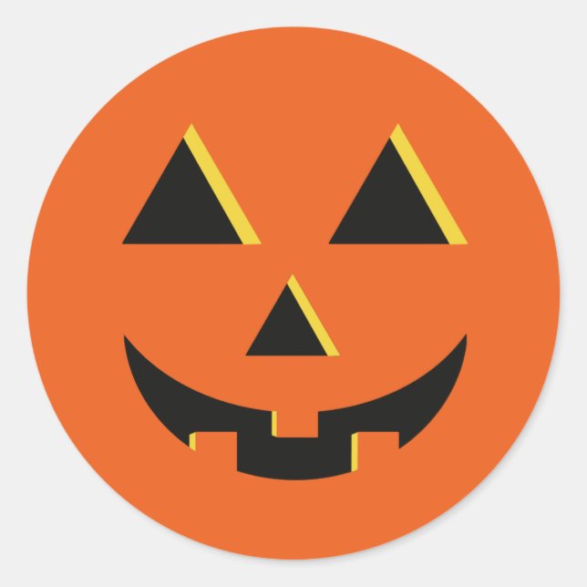 Halloween Pumpkin Jack-O-Lantern Sticker (Front)