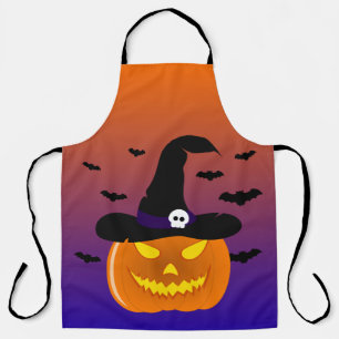 Halloween Pumpkin Jack o’ Lantern Witch Hat Apron