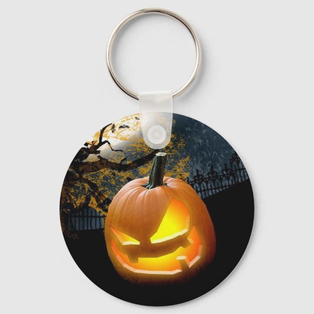 Halloween Pumpkin Key Ring (Front)
