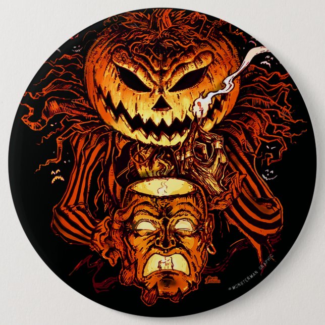 Halloween Pumpkin King 6 Cm Round Badge (Front)