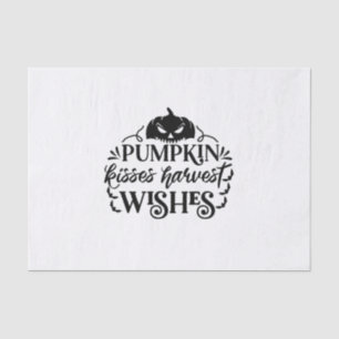 Halloween Pumpkin Kisses Harvest Wishes Birthday Tissue Paper