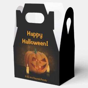 Halloween Pumpkin Lantern with Candles Favour Box