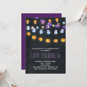 Halloween Pumpkin Lights Party Invitation