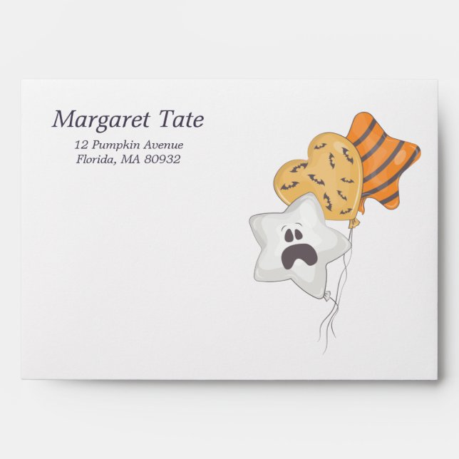 Halloween Pumpkin Little Boo Baby Shower Envelope (Front)