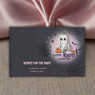 Halloween Pumpkin Little Boo Baby Shower Guest Book