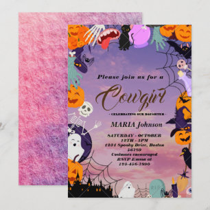 Halloween Pumpkin Little Boo Baby Shower Invitatio Invitation