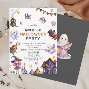 Halloween Pumpkin Little Boo Baby ShowerInvitation Invitation