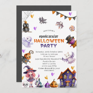 Halloween Pumpkin Little Boo Baby ShowerInvitation Invitation