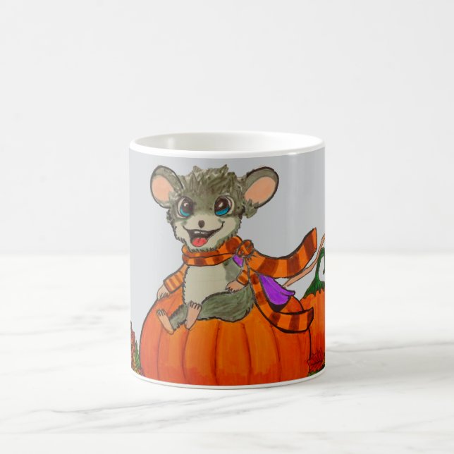 HALLOWEEN PUMPKIN LITTLE MOUSE  COFFEE MUG (Center)