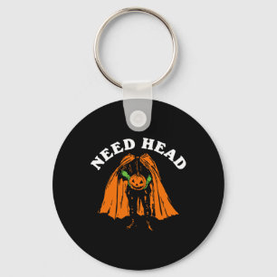 Halloween Pumpkin Man Need Head Costume Party Key Ring