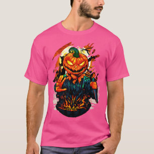 Halloween Pumpkin Monster Horror Creepy Art T-Shirt