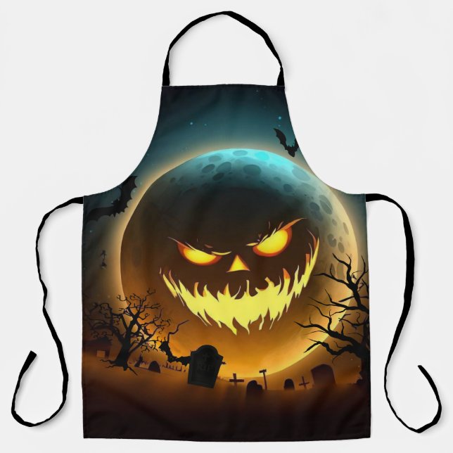Halloween/pumpkin/moon/fall Apron (Front)