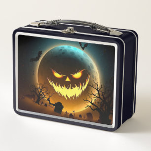 Halloween/pumpkin/moon/fall Metal Lunch Box