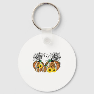 Halloween Pumpkin Music Symbols Music Teacher Key Ring