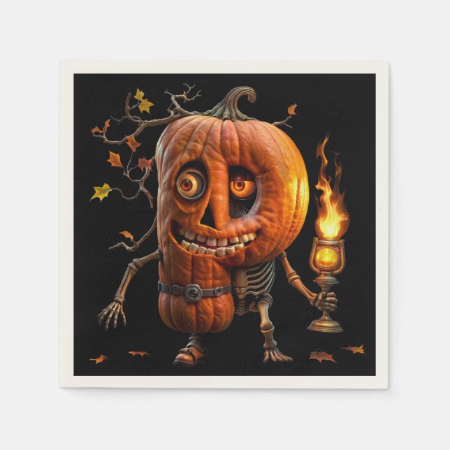 Halloween Pumpkin Napkin (Front)