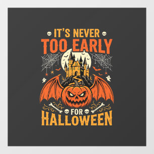 Halloween Pumpkin Never Too Early Castle Graphic_1 Window Cling