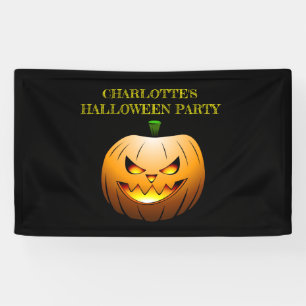 Halloween Pumpkin on a Party Banner