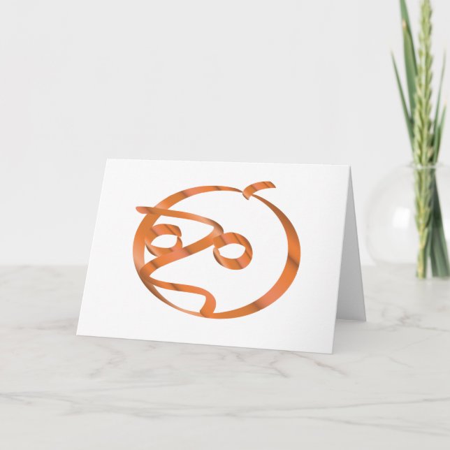 Halloween pumpkin on transparent background card (Front)