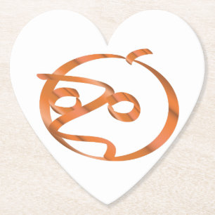 Halloween pumpkin on transparent background paper coaster