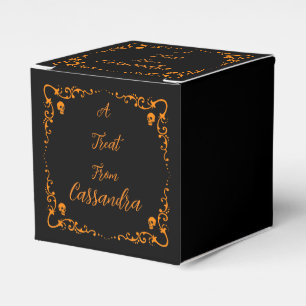 Halloween Pumpkin Orange Personalised Favour Box
