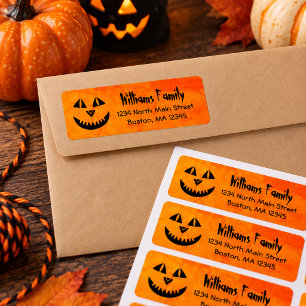 Halloween Pumpkin Orange Return Address