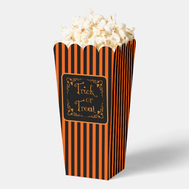 Halloween Pumpkin Orange Trick or Treat  Favour Box (Popped)
