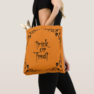 Halloween Pumpkin Orange Trick or Treat  Tote Bag
